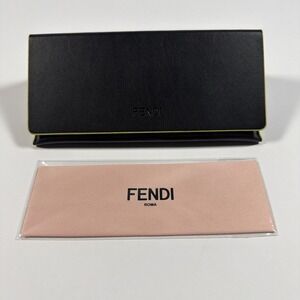 Fendi Sunglasses Case Clamshell Magnetic Triangular Black